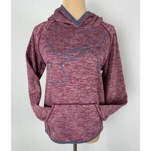 Under Armour Youth Large Coldgear Lightweight Hoodie Sweatshirt Fleece Purple